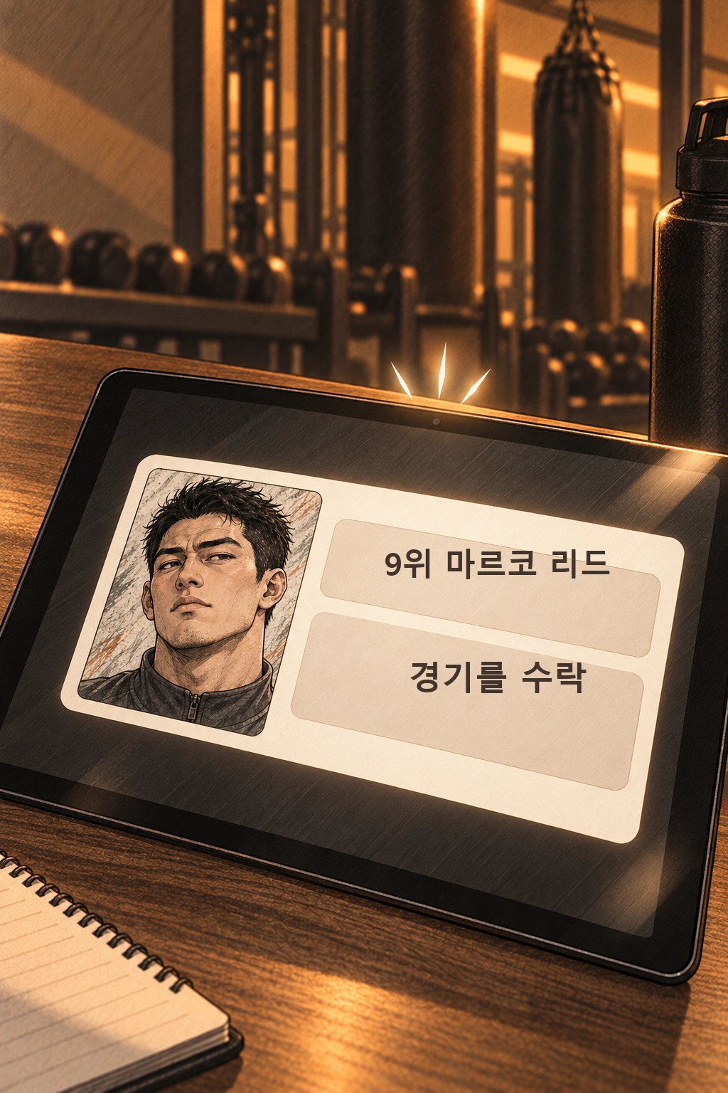 9위 마르코 리드가 경기를 수락했다는 연락.
