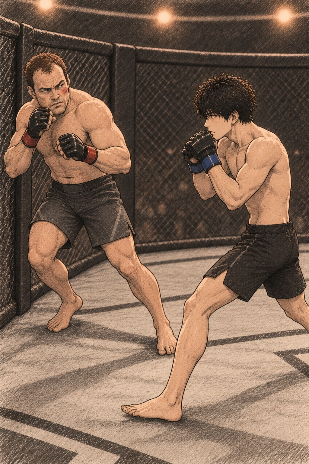 에반이 물러나자 도윤이 정면 대신 길목으로 이동한다.