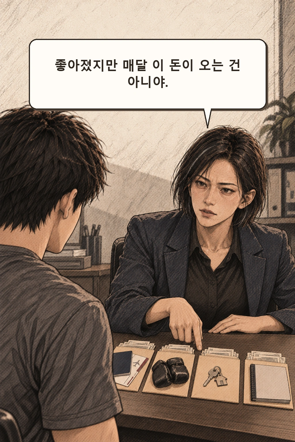 은수 “좋아졌지만 매달 이 돈이 오는 건 아니야.”