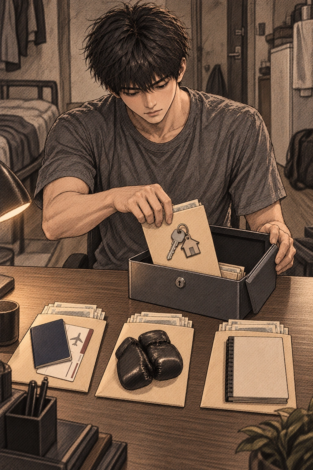 도윤은 장기 생활비부터 보관한다.