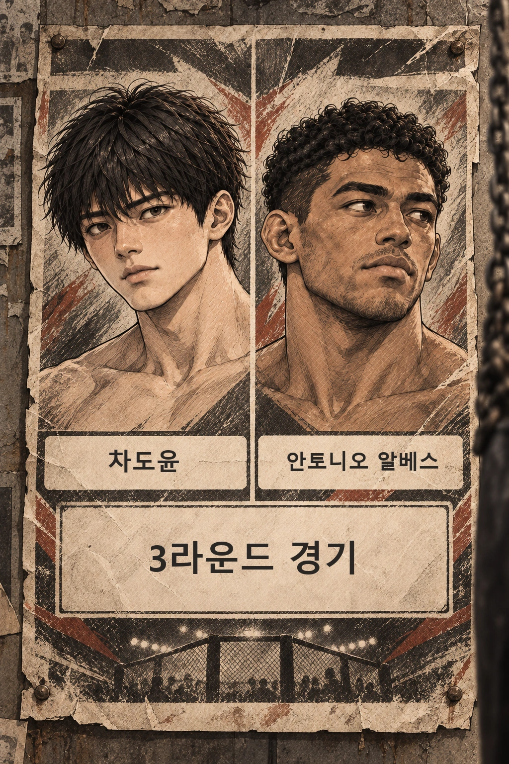 알베스전 포스터와 세 라운드 경기 안내.