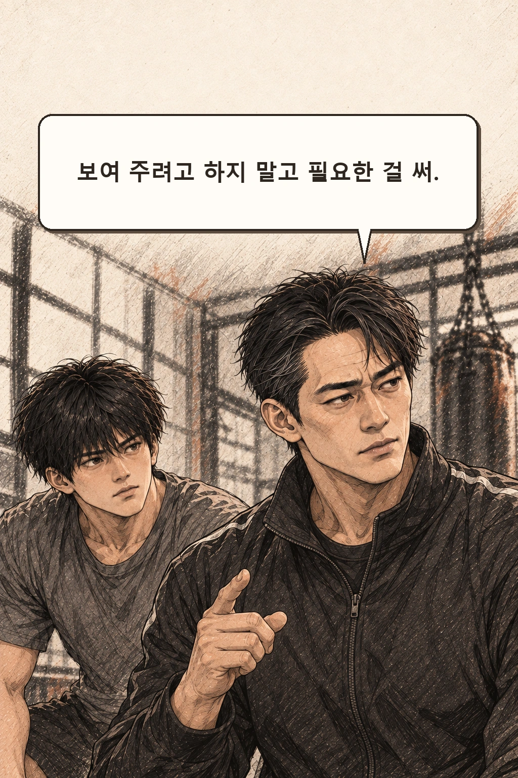 승재 “보여 주려고 하지 말고 필요한 걸 써.”