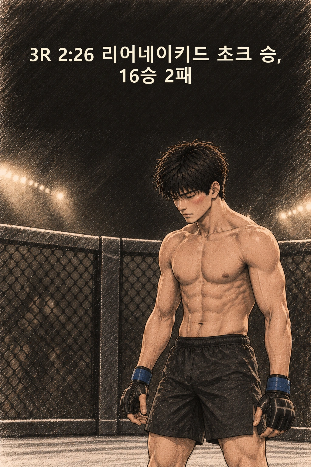 자막 ‘3R 2:26 리어네이키드 초크 승, 16승 2패’.