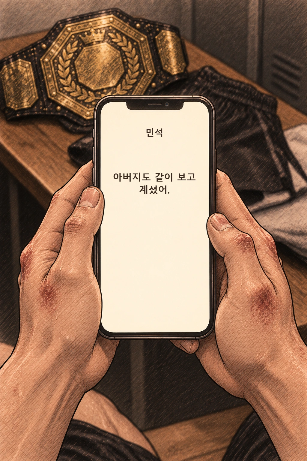 대기실 도윤 휴대폰에 민석 메시지 ‘아버지도 같이 보고 계셨어.’